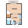 サンハイツ清水 1Kの間取り