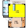ビレッジハウス時津1号棟 1LDKの間取り