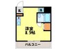 サンシティ21 1Rの間取り