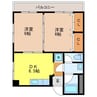 上村ビル 2DKの間取り