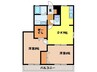 コンフォール深堀 2DKの間取り