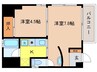 アクシス21 1DKの間取り