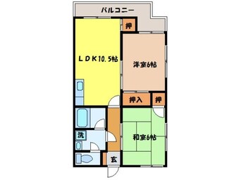 間取図 長崎本線/現川駅 徒歩78分 4階 築40年