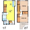 里崎貸家 2LDKの間取り