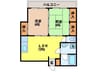 ヴィラ中川Ⅲ 2LDKの間取り