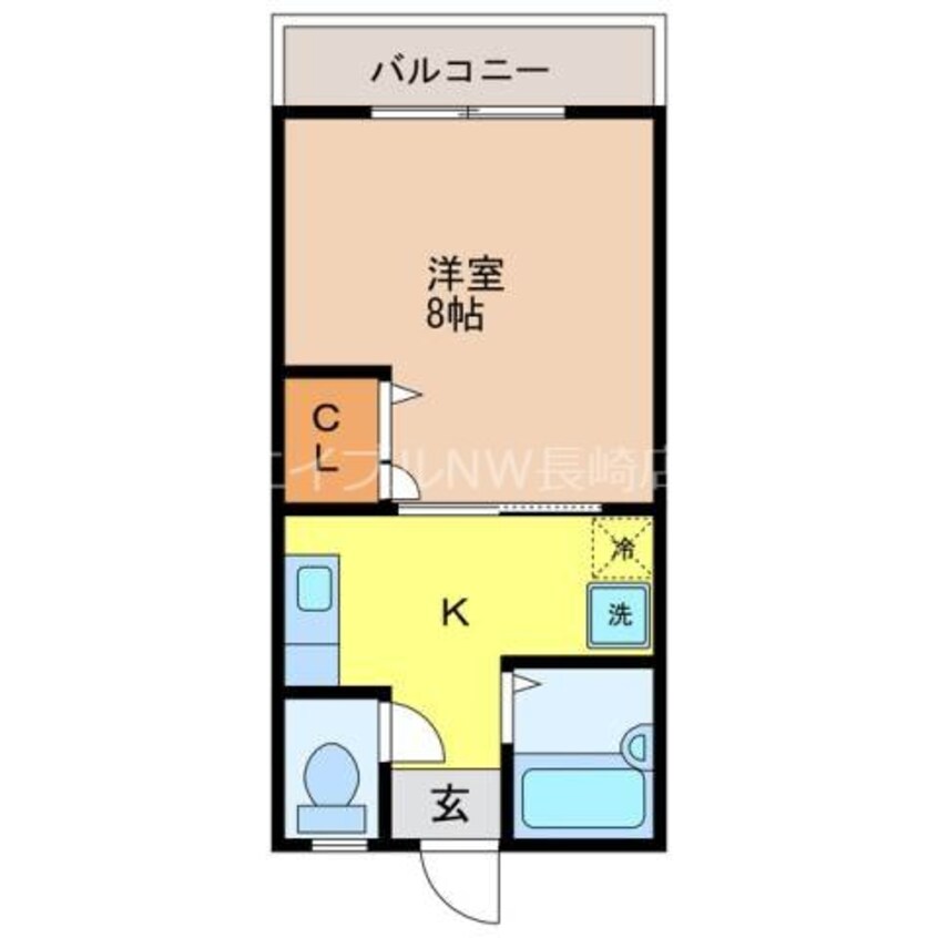 間取図 長崎市電１系統<長崎電気軌道>/住吉駅 徒歩29分 1階 築26年