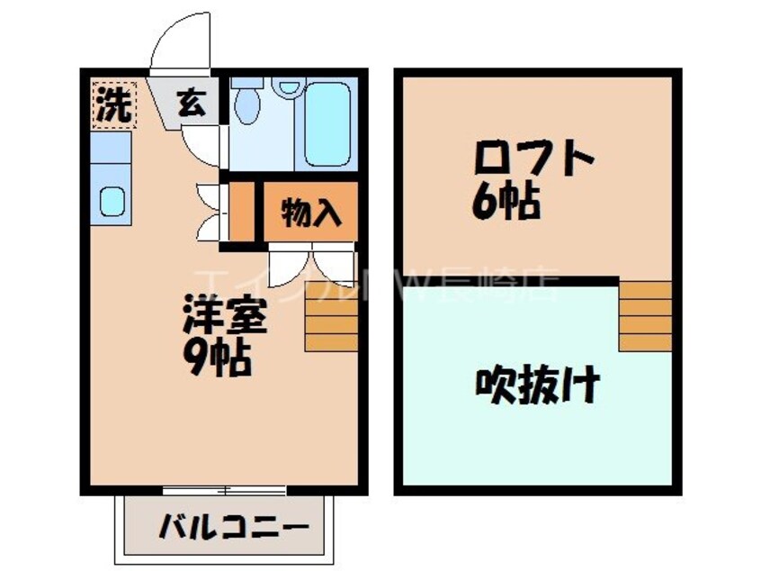 間取図 クィーンパレス赤迫