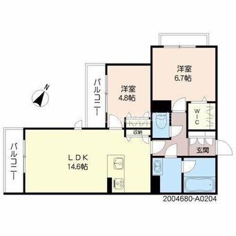 間取図 シャーメゾンオルテンシア