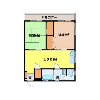 間取図 長崎本線/長崎駅 徒歩36分 4階 築42年