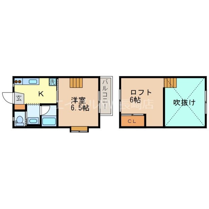 間取図 長崎市電１系統<長崎電気軌道>/平和公園駅 徒歩12分 2階 築12年