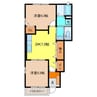 セレーノⅡ 2DKの間取り
