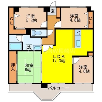 間取図 ダイアパレス長崎ステーションプラザ