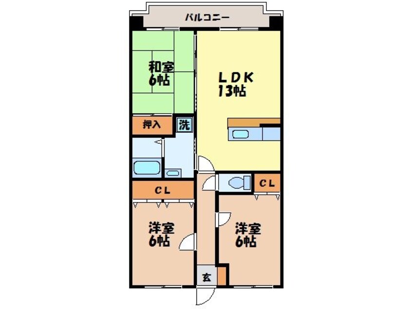 間取図 ハイネスアオヤマ横尾