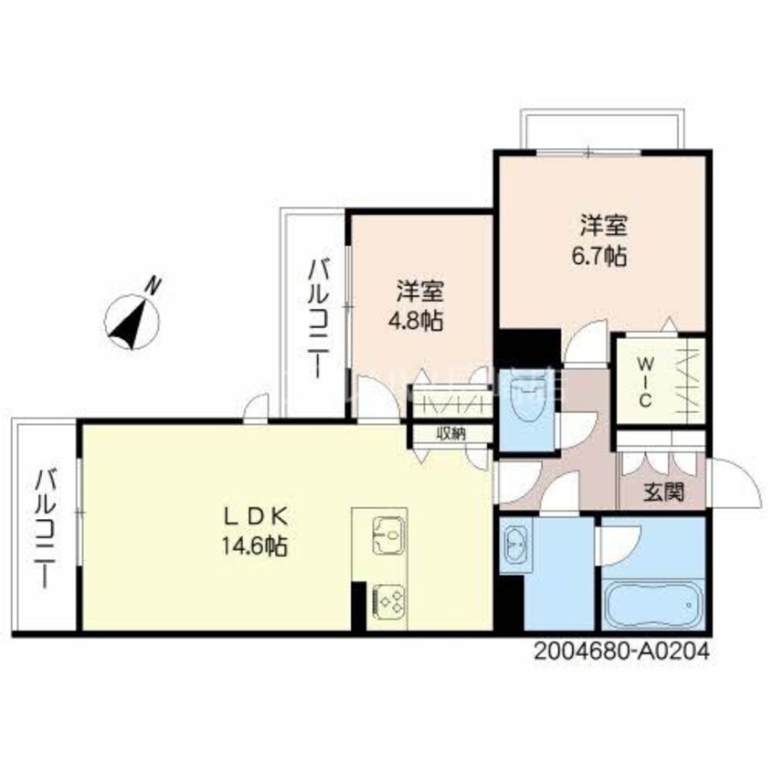 間取図 シャーメゾンオルテンシア