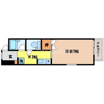 間取図 長崎本線/肥前古賀駅 徒歩33分 3階 築26年