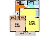 昴Ⅱ 1LDKの間取り