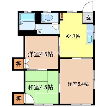 間取図 シティコーポ新戸町