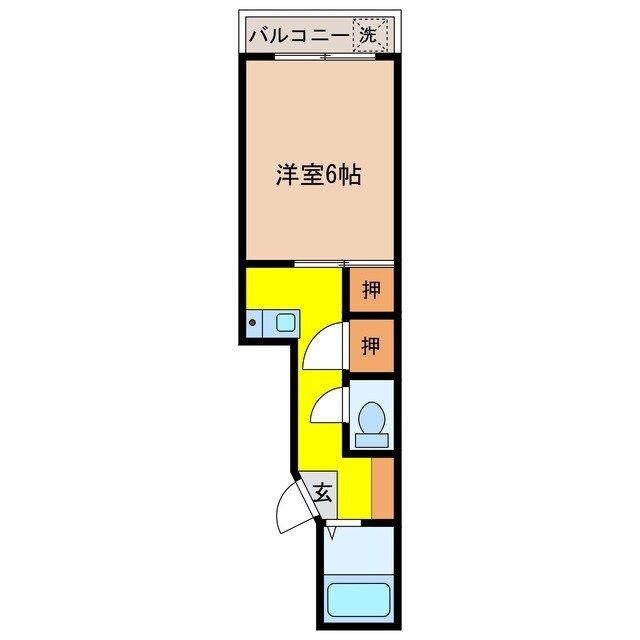間取り図 長崎本線/長崎駅 徒歩29分 4階 築37年