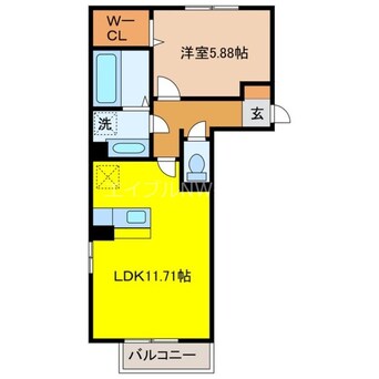 間取図 ランチヒル真崎　C棟