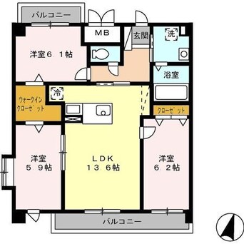 間取図 メルヴェーユ・F