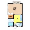 IMPROVE江平 1Kの間取り