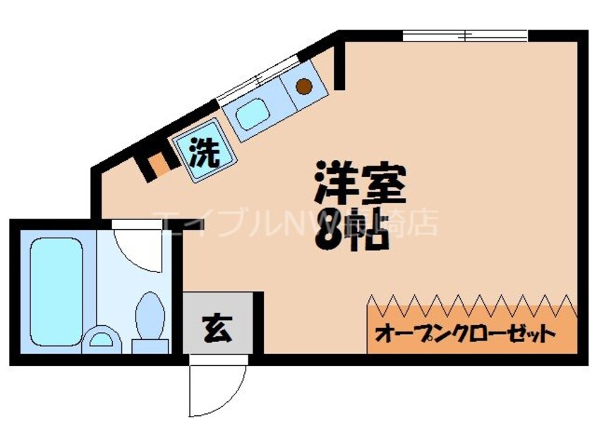 間取図 長崎市電１系統<長崎電気軌道>/浦上車庫駅 徒歩6分 2階 築35年