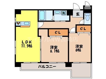 間取図 クレールF・K