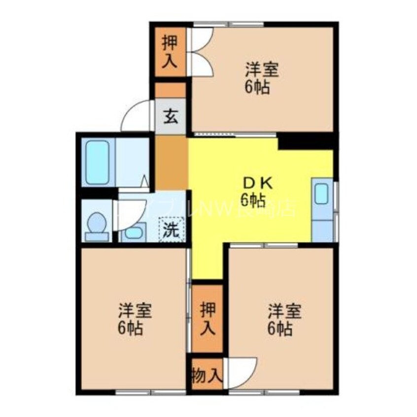 間取図 プレジールタナカA棟