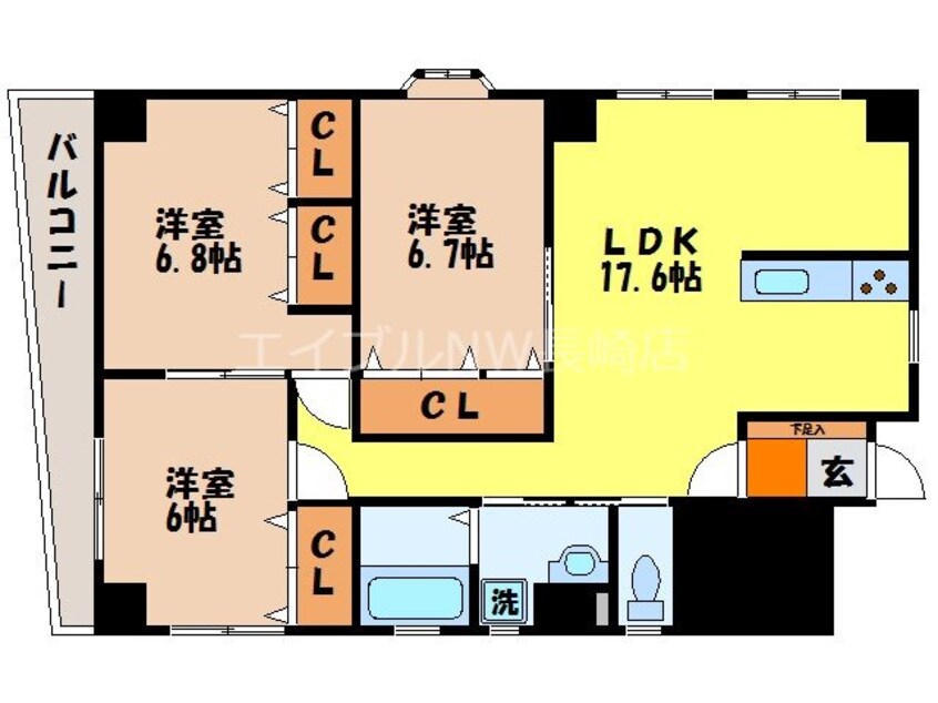 間取図 シャル夢館白鳥