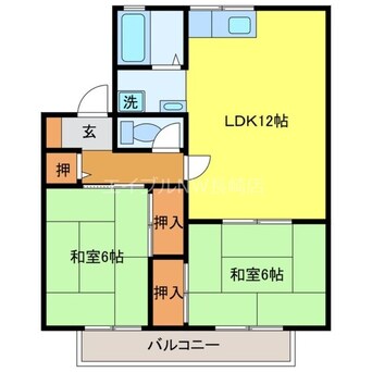 間取図 長崎本線/現川駅 徒歩54分 1階 築29年