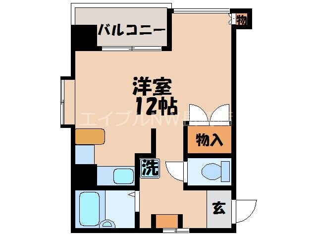 間取り図 長崎市電１系統<長崎電気軌道>/赤迫駅 徒歩4分 4階 築34年