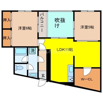 間取図 アンダーロック宝町