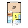 カリーナ立岩 1Kの間取り