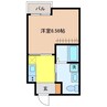 Residence館内 1Kの間取り