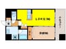 ABITI浜町 1LDKの間取り