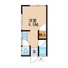 二葉ハイツ 1Rの間取り
