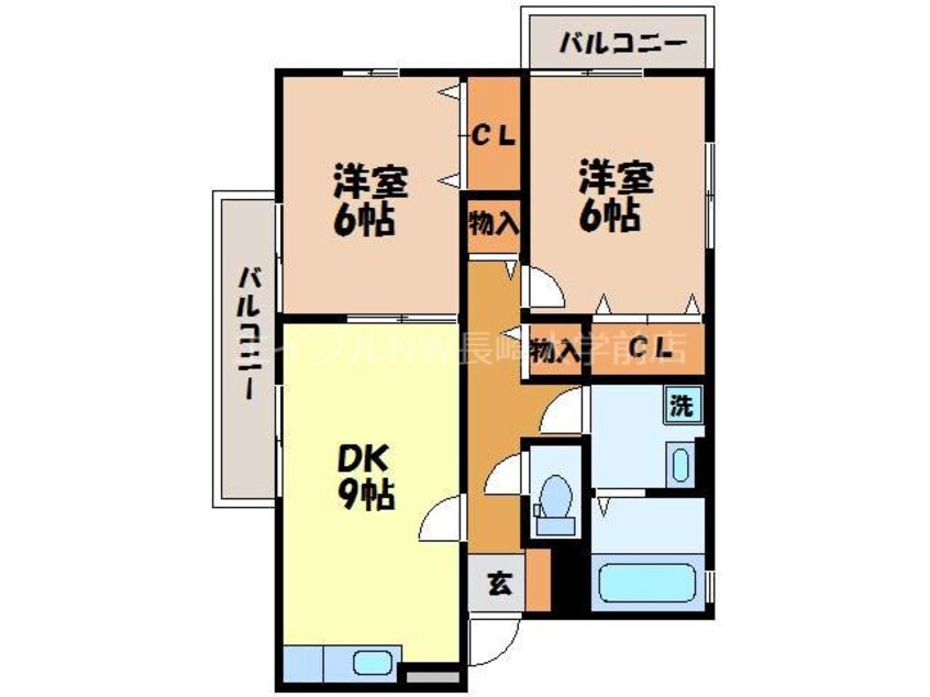 間取図 ウィルモア立岩Ａ