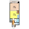 クオーレ鍛冶屋町 1DKの間取り