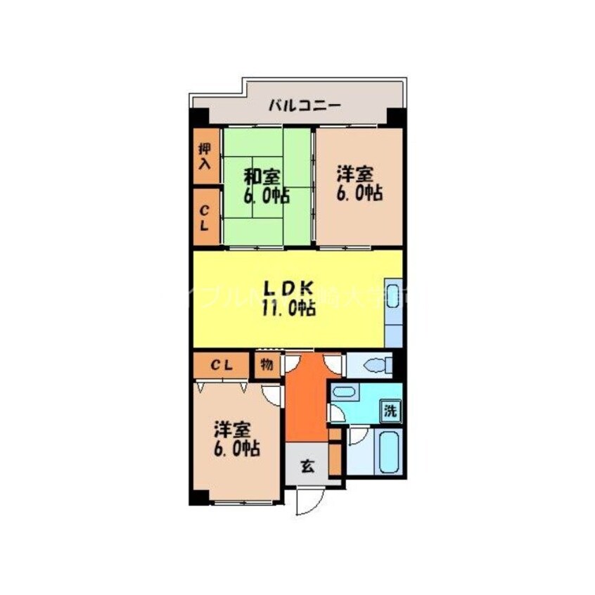 間取図 エクセレンス下屋敷Ⅱ