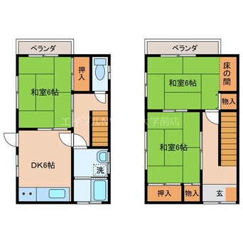 間取図 岩屋町戸建て