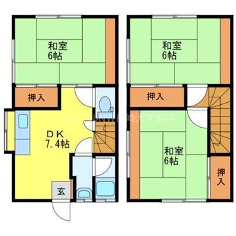 間取図 コーポ月津山 B棟