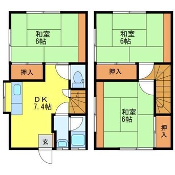 間取図 コーポ月津山 B棟