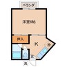 デサリータ泉 1Kの間取り