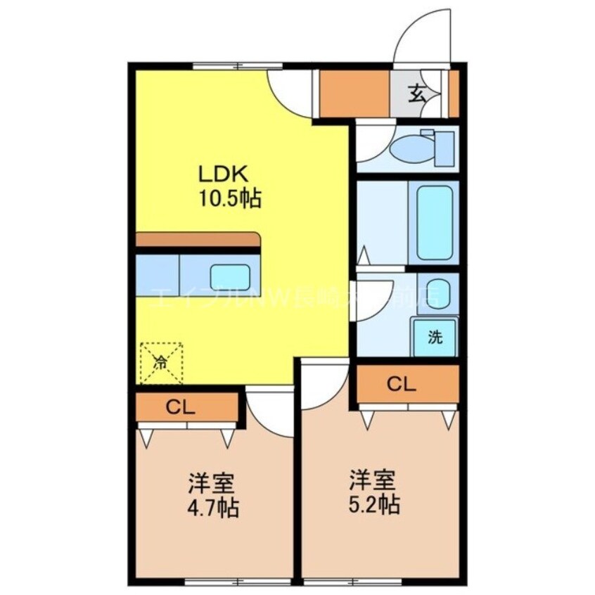 間取図 長崎本線/長与駅 徒歩27分 1階 1年未満