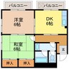 バウハウス 5 2DKの間取り