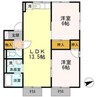 セジュール泉　Ｂ棟 2LDKの間取り