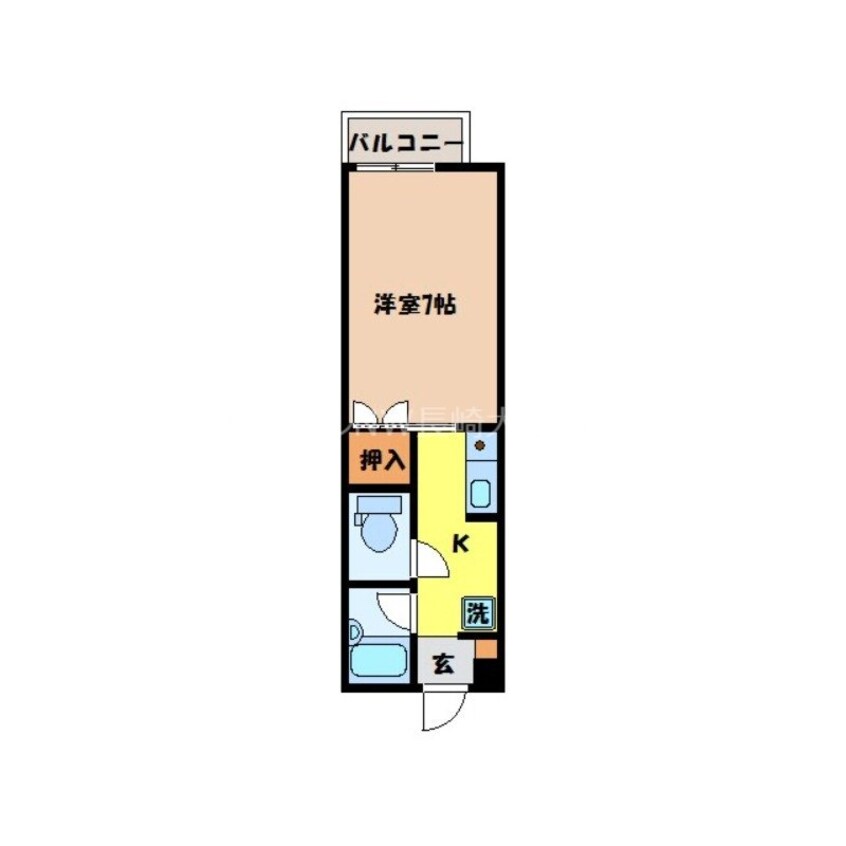 間取図 長崎本線/肥前古賀駅 徒歩33分 3階 築26年