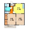 ファミール舞 2DKの間取り