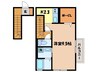 Ｋ・フィールド 1Kの間取り