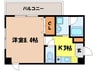 グリーンコート樺島 1Kの間取り